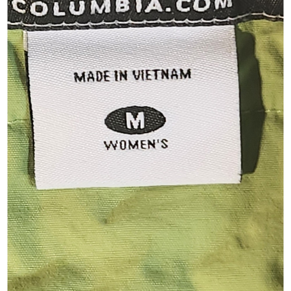 Columbia Jacket Womens Medium White Green Black Rain Waterproof Storm Dry Y2K - Picture 7 of 9